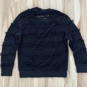 IRO Distressed Womens Sweatshirt in Black size M